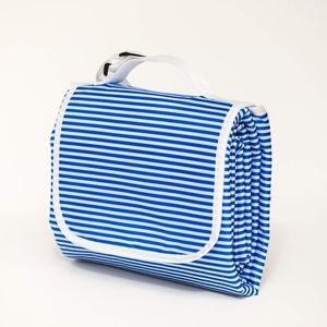 Blue & White Stripe Beach Picnic Mat